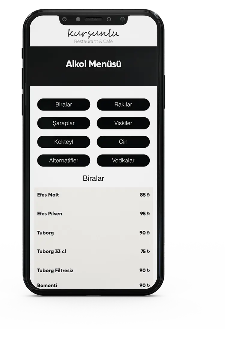 Kursunlu QR Kod Menu Calismasi 3
